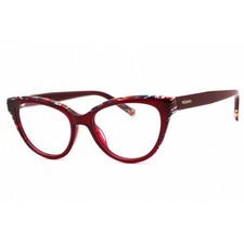 Missoni Women's Eyeglasses Burgundy Pattern Plastic Cat Eye MIS 0091 0SR8 00