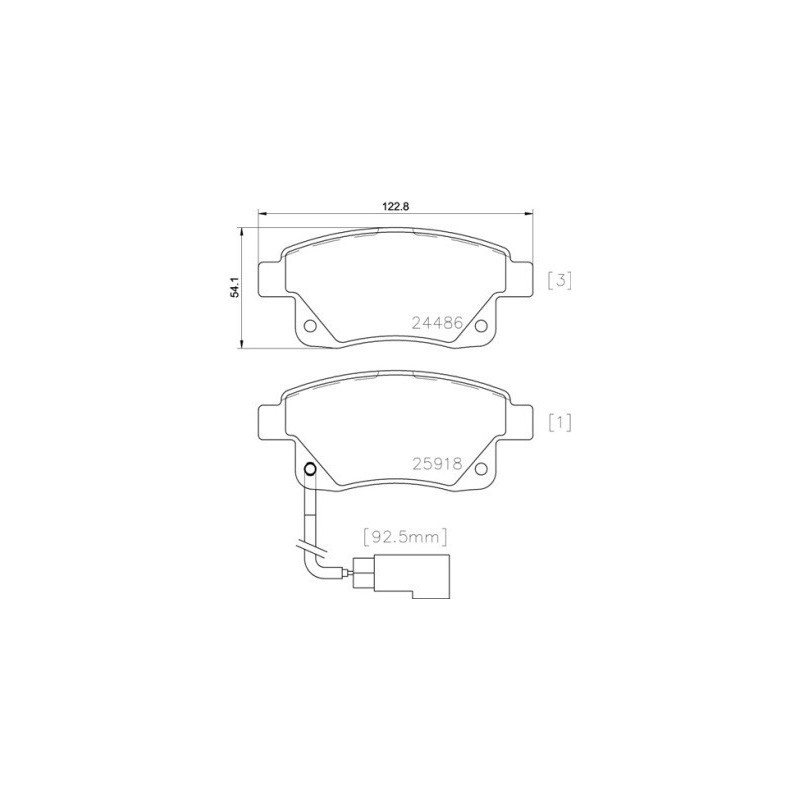 BREMBO P 24 066 Brake Pads Set Rear for Ford Transit