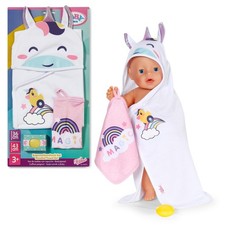 BABY born Hooded Towel Set   With Unicorn  Rainbow Towels   Doll Accessory