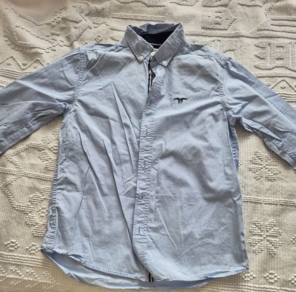 Men Hampton Republic Shirt Blue Cotton 34