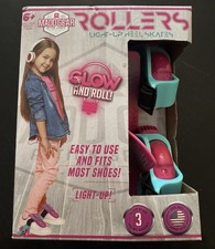 Madd Gear Rollers Light-Up Heel Skates Adjustable Blue Pink for Girls