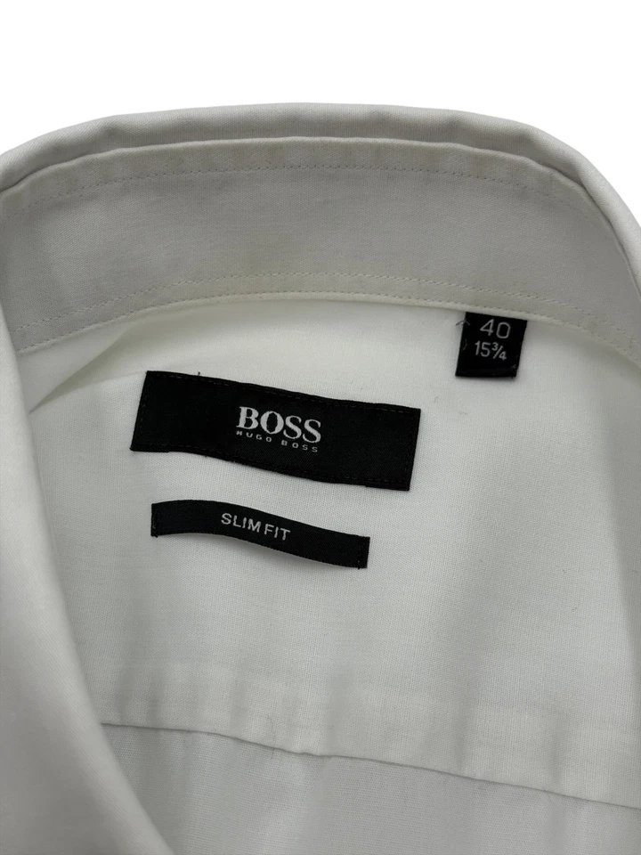 Hugo Boss Camicia Formale Slim Fit Da Uomo Taglia M - 40 - 15 3/4 - Immagine 4 di 4
