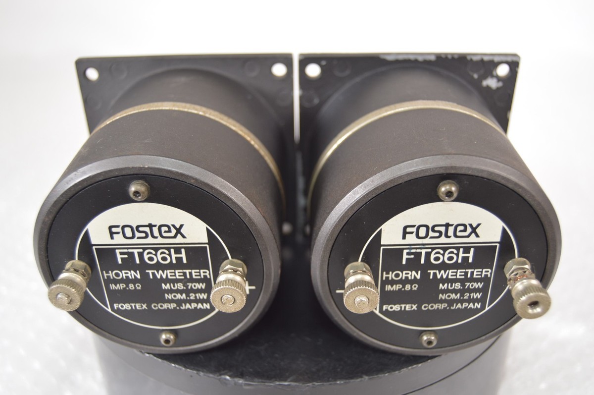 Fostex FT66H ホーントゥイーター 2個セット FOSTEX FT66H Horn Pair Super Tweeter Unit Pair Speaker Tested