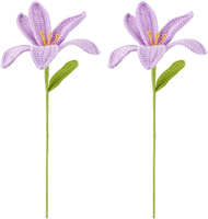 Fingerinspire 2 StüCk Handgefertigte GehäKelte KüNstliche LilienblüTen Blumenstr