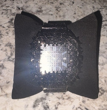PIN TIME Black Square Analog Quartz Roman Num...