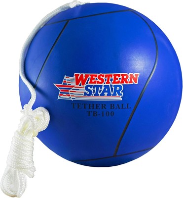 Western Star Tetherball Game Set - Classic and Original - Soft-Touch White 