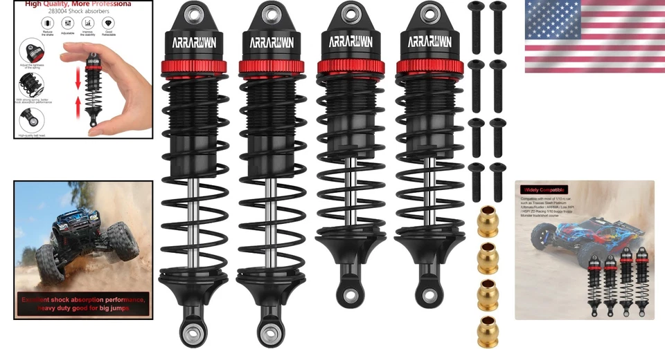 Juego de 4 amortiguadores delanteros y traseros para Trax Slash Rustler Stampede Foto 2 de 4
