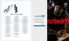 BRANTLEY GILBERT SIGNED KICK IT IN THE STICKS LYRIC SHEET w/EXACT PROOF & COA