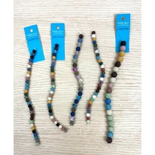 Hildie & Jo 5 Strands Lava Stone Beads Mixed Colors DIY Jewelry Making Craft