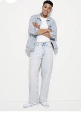 Men's Baggy Fit Jeans - Original Use Light Wash 34x34 NWOT