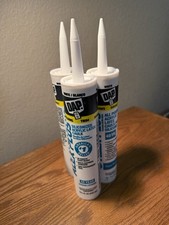 DAP Latex Caulk Silicone - 10.1oz - White - 40 yr life - Paintable-Cleanup w H2O