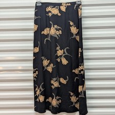 Quiet Luxury 100 Silk Talbots Floral Maxi Skirt Size 4 Vintage Cottagecore