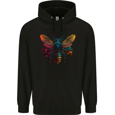 A Retrowave Biene Herren 80% Baumwolle Kapuzen