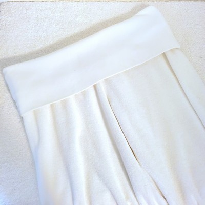 Juicy Couture Resort Capri Fold Over Terry Pant White & Black 3 Avail Size M