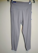 Danskin Lightweight High Waist Tights Satellite Beige L Inseam 25"