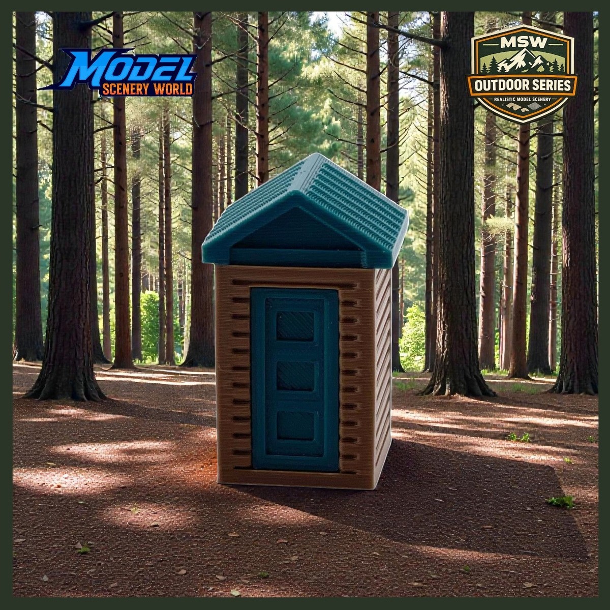 The Outdoor Series OUTHOUSE - Gabinetto Esterno In Scala S (1:64) Per Modellismo Ferroviario - Stampato In 3D