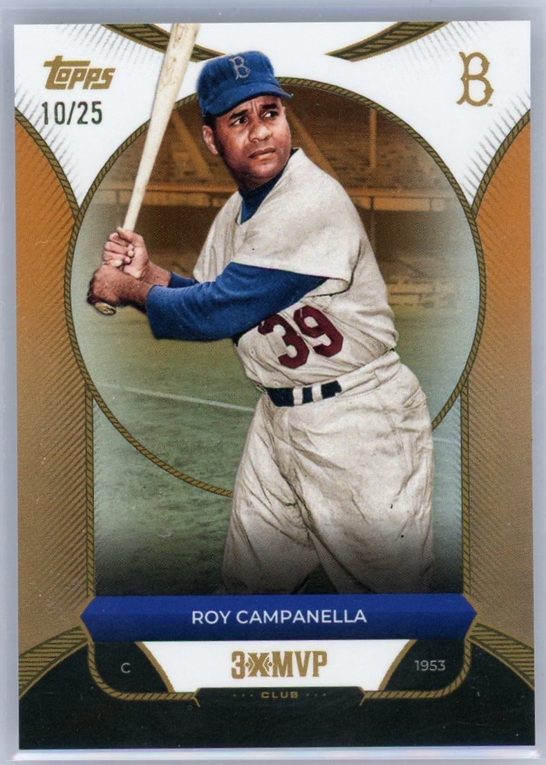 2025 Topps 3XMVP Roy Campanella #27 Orange Foil 10/25 DODGERS HOF
