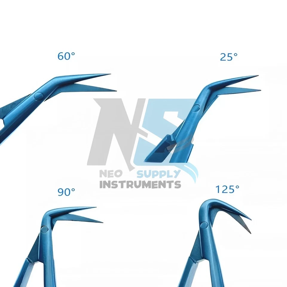 Micro Scissor Neurosurgery Microsurgical Angled Shears Cardiovascular Scissors - Image 2 of 3