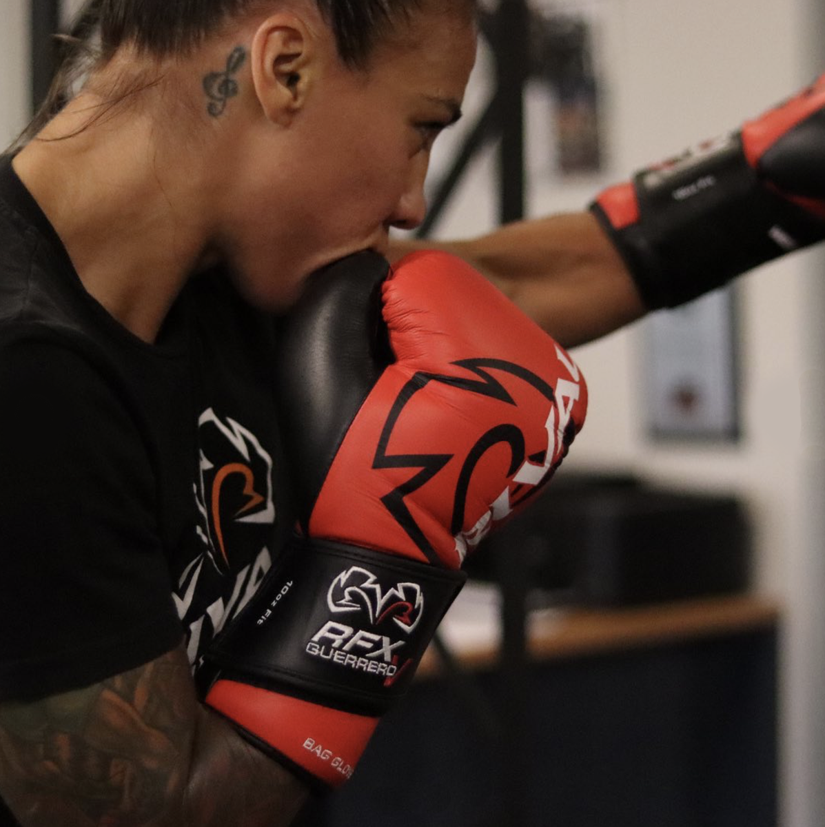 RIVAL Boxing RFX-Guerrero-V HDEF Hook and Loop Bag Gloves, Firm