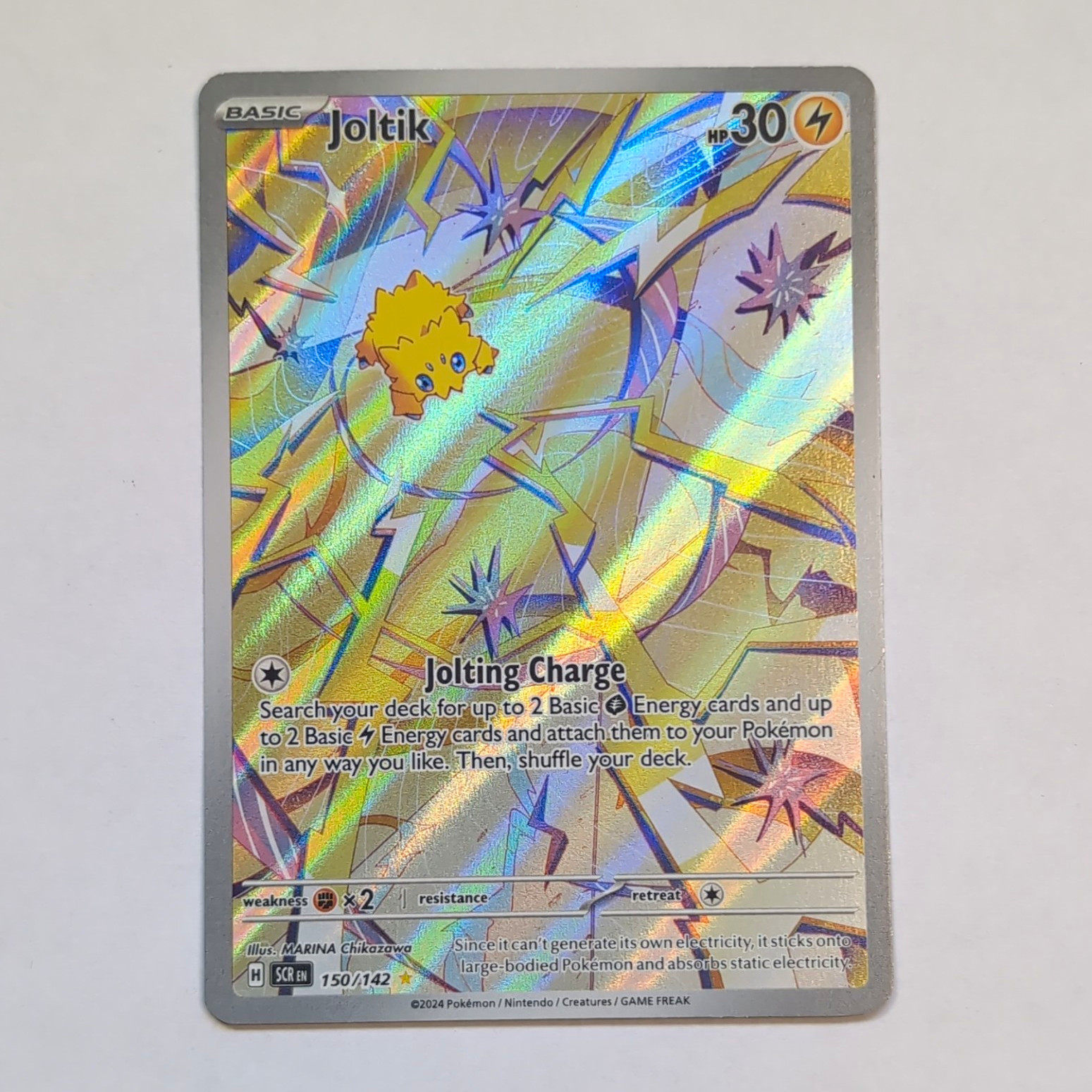 The Pokémon Company Joltik 150/142 Illustration Rare Full Art Holo Sv07 EN 2024