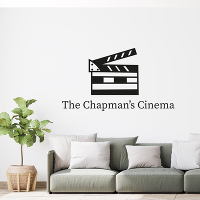 Personalisierter Wandaufkleber Kino - Klapptafel Film Nacht Deko