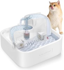 LALAHOME OxygenZ Fontana Acqua per Gatti Dispenser Acqua Potabile 3 Stanchi 2L