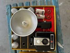 Vintage Kodak Brownie Hawkeye Flash Outfit Model Camera W/Original Box