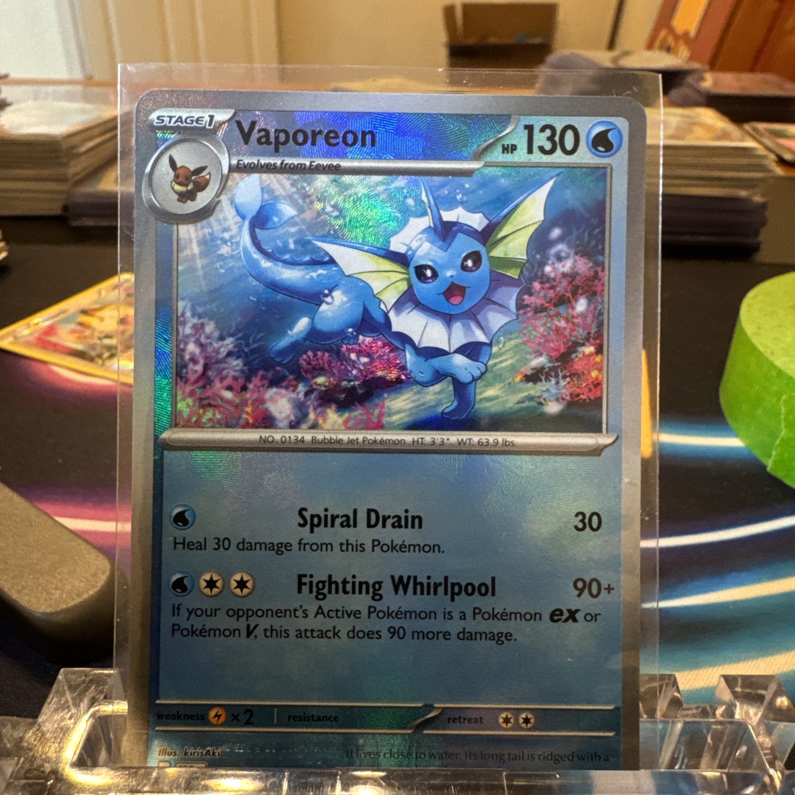 Pokemon Vaporeon [Master Ball] #22 Pokemon Prismatic Evolutions NM