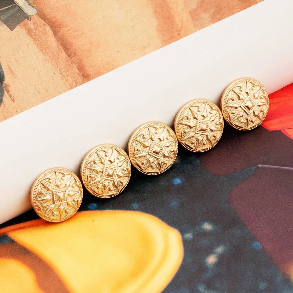 5pcs Arrow Embossed Metal Buttons Vintage for Clothing Crafts Sewing DIY 18/23mm - Image 2 of 4