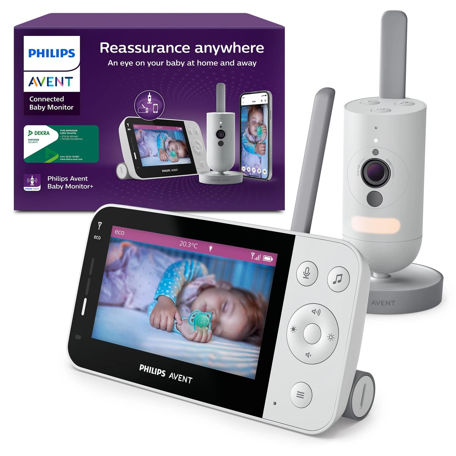 Philips Avent Connected Baby Monitor with WiFi, High-Quality HD Camera, Infrared