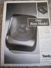 TANDY OUR BASS MODEL IN-CAR HI-FI GENEXXA SUBWOOFER 1992 ADVERT A4 FILE 56