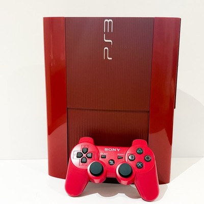Sony PlayStation 3 500G Super Slim Red CECH-4001C Console w/ Controller TESTED