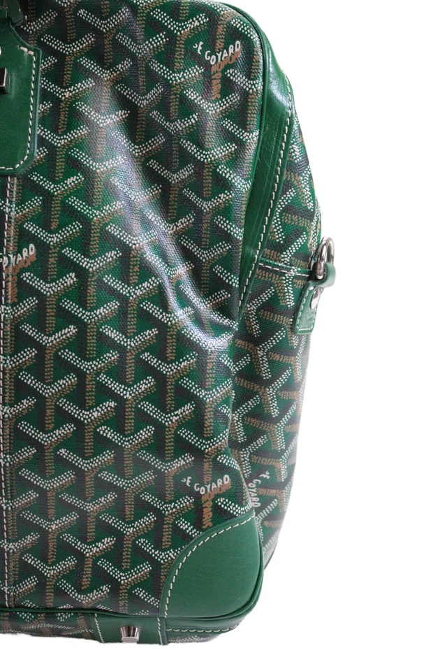 Bolsa de mão Goyard feminina Goyardine padrão embaixada verde combo - Imagem 3 de 4