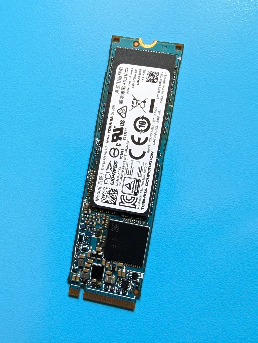 ②-WA588-TOSHIBA NVMe 512GB SSD 1点 Toshiba 512GB SSD XG6 PCIe Gen3 NVMe M.2 2280 KXG60ZNV512G KP8C4