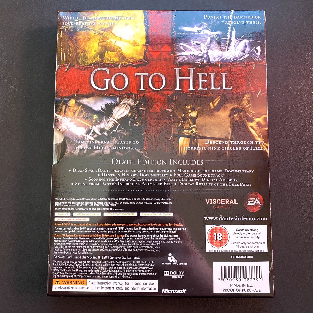Jeu Dante's Inferno Death Edition Pour Xbox 360 - Complet PAL FR - Bon état
