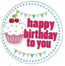 1st birthday cupcake heat transfer iron on not embroidered 2.5 inch 1pc new
