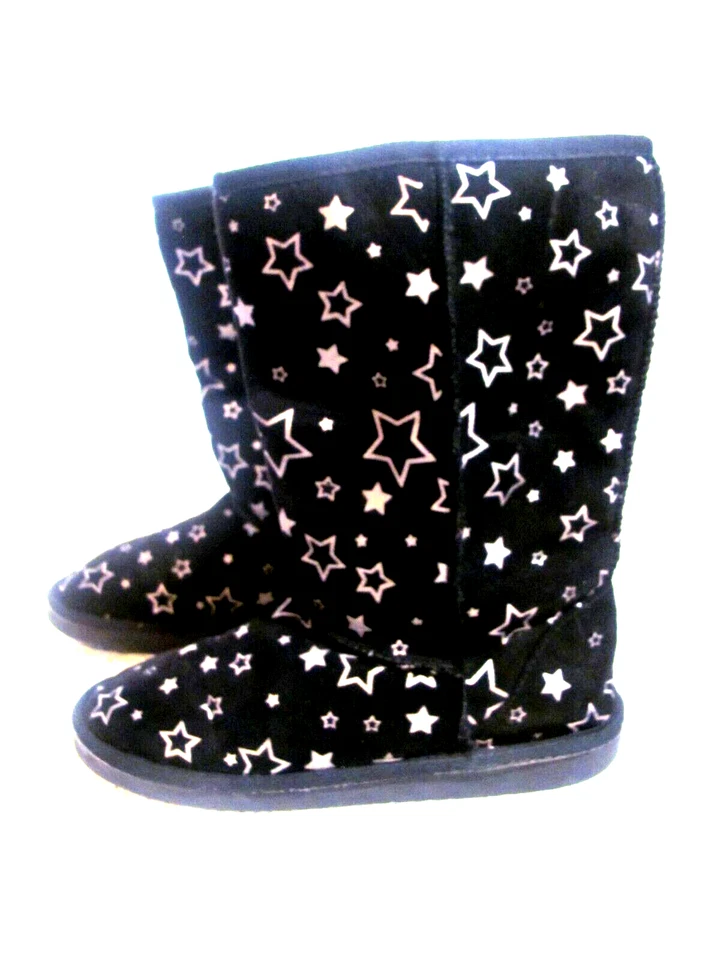 Botas AIRWALK Niña Juvenil Talla 3, Negras con Estrellas Plateadas Foto 2 de 4