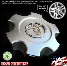 1pc New TOYOTA Sequoia 2003 04 05 06 07 CENTER HUB CAP SILVER 560-69440 17"WHEEL