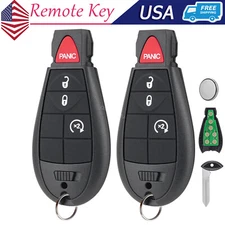 2 Remote Key Fob for 2014 2015 2016 2017 2018 2019 Jeep Cherokee 4Button GQ4-53T