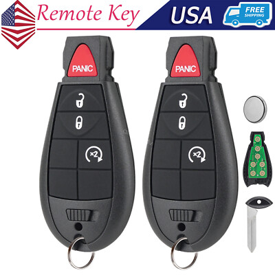 #ad #ad 2 Remote Key Fob for 2014 2015 2016 2017 2018 2019 Jeep Cherokee 4Button GQ4 53T $17.59
