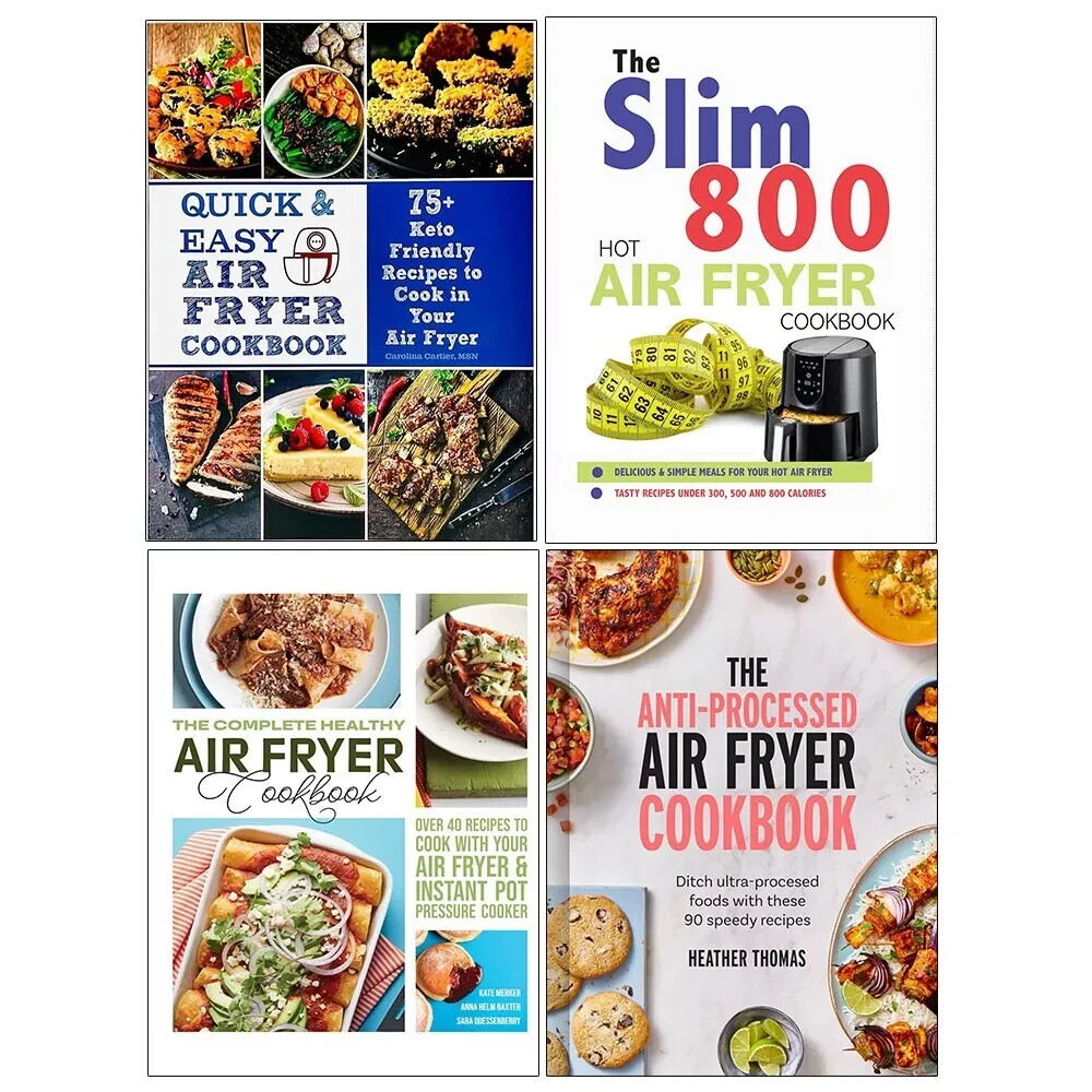 Anti-Processed Air Fryer,Slim 800 Hot Air,Healthy Air Fryer, Quick Easy 4 Books