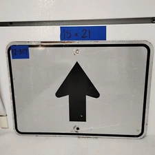 Authentic Road Traffic Street Sign Forward Arrow 15"x21" 12-317