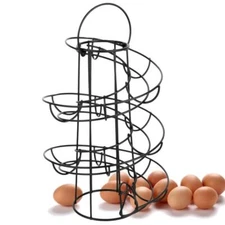 24Eggs Storage Rack Iron Spiral Egg Holder Art Display Restaurant Basket Storage