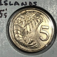 1977  Cayman Islands 5 Cents Foreign Coin #1998