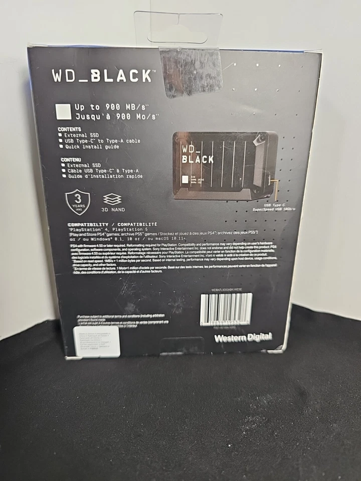 Western Digital WD_Black D30 Game Drive SSD 500GB Playstation 5 - Image 3 of 4