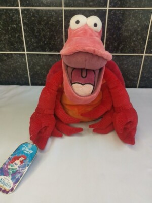 The Little Mermaid Sebastian Crab Special Edition Plush With Beany Claws  Rare