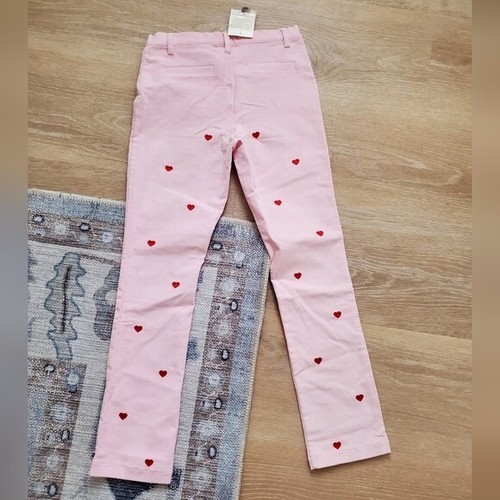 The Beaufort Bonnet Company Pep Club Pink Corduroy Embroidered Heart Pants sz10 - Picture 4 of 6