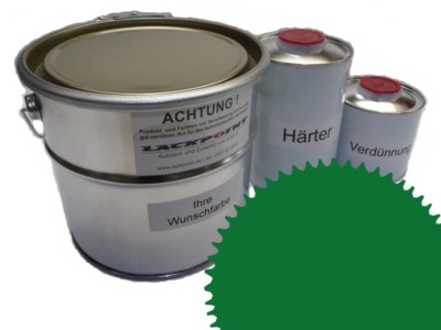 7 Liter Set 2K Automotive Paint Ral 6016 Turquoise Green Gloss No Clear Varnish