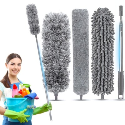 4Pcs Staubwedel Teleskop Mirkrofaser Staubwischer Staubbürste Ausziehbar Retoo