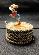 Betty Boop Vandor Trinket Box 1997 with Box Cowgirl